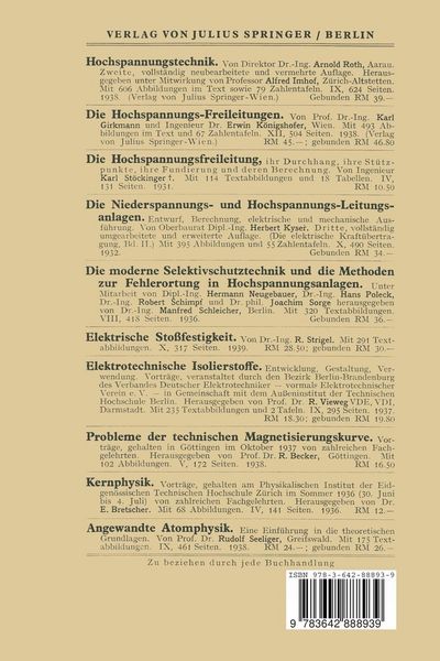 Produktbild: Elektrische H&ouml;chstspannungen