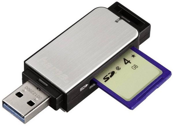 Produktbild: Hama - Kartenleser (MMC, SD, microSD, SDHC, microSDHC, SDXC, microSDXC)