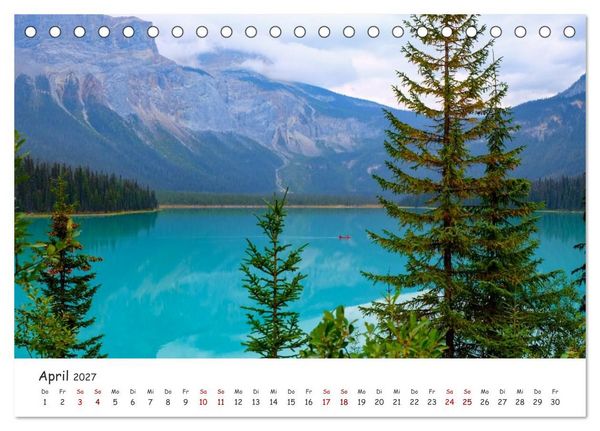 Produktbild: Kanadas Rocky Mountains: Zwischen Gipfeln & glasklaren Seen (Tischkalender 2027 DIN A5 quer), CALVENDO Monatskalender