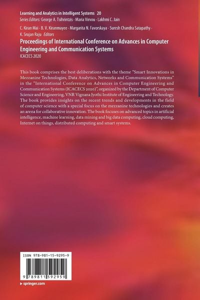 Produktbild: Proceedings of International Conference on Advances in Computer Engineering and Communication Systems