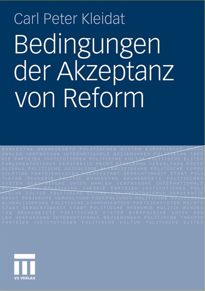 Produktbild: Bedingungen der Akzeptanz von Reform