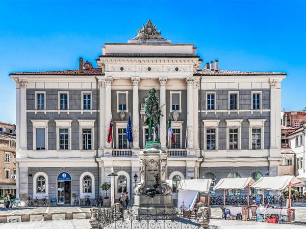 CALVENDO Puzzle Piran in Slowenien mit dem Tartini Platz und dem Denkmal des Komponisten und Geigers Giuseppe Tartini | 1000 Teile Lege-Größe 64x48cm Foto-Puzzle für glückliche Stunden