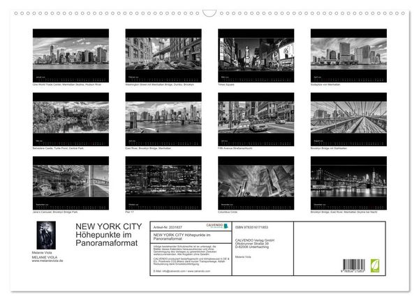 Produktbild: NEW YORK CITY H&ouml;hepunkte im Panoramaformat (Wandkalender 2026 DIN A2 quer), CALVENDO Monatskalender