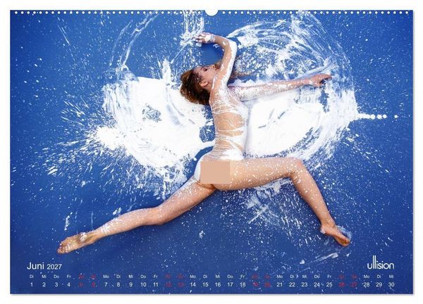 Produktbild: Farbspiele &ndash; Akt in Wei&szlig; (hochwertiger Premium Wandkalender 2027 DIN A2 quer), Kunstdruck in Hochglanz