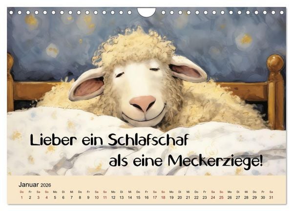 Produktbild: Schafspr&uuml;che (Wandkalender 2026 DIN A4 quer), CALVENDO Monatskalender