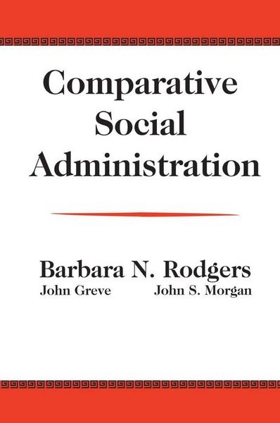 Produktbild: Comparative Social Administration