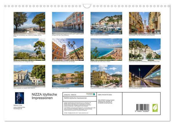 Produktbild: NIZZA Idyllische Impressionen (Wandkalender 2026 DIN A3 quer), CALVENDO Monatskalender