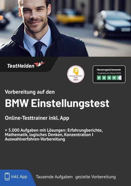 Produktbild: Vorbereitung auf den BMW Einstellungstest: Online-Testtrainer inkl. App + 5.000