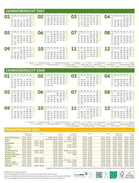 Produktbild: Little Dreams Wochenplaner Kalender 2027