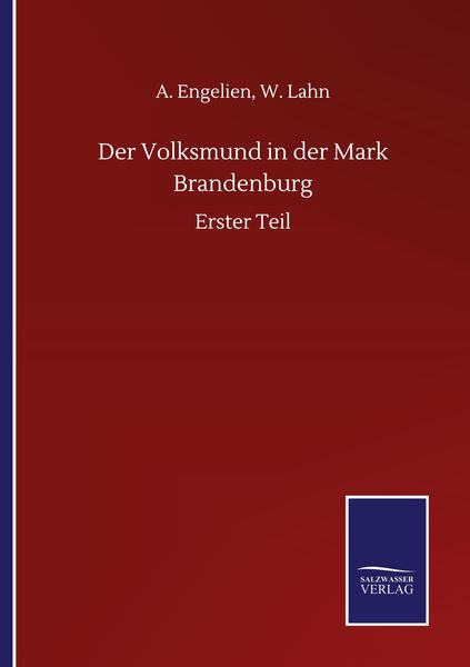 Produktbild: Der Volksmund in der Mark Brandenburg