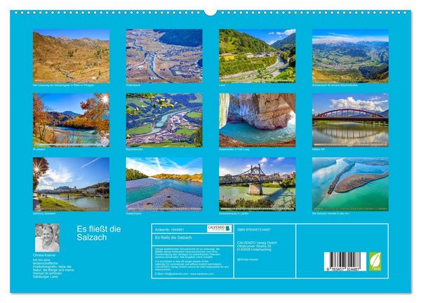 Produktbild: Es flie&szlig;t die Salzach (hochwertiger Premium Wandkalender 2026 DIN A2 quer), Kunstdruck in Hochglanz