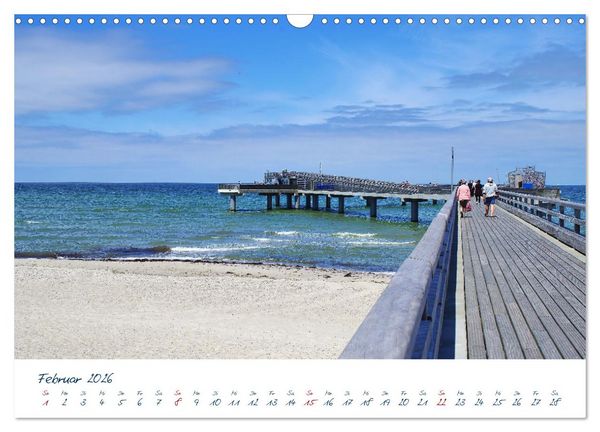 Produktbild: Seebr&uuml;cken an der Ostsee - Aufs Meer laufen und die frische Ostseebrise genie&szlig;en (Wandkalender 2026 DIN A3 quer), CALVENDO Monatskalender