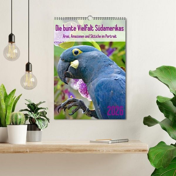 Produktbild: Die bunte Vielfalt S&uuml;damerikas - Aras, Amazonen und Sittiche im Portrait (Wandkalender 2026 DIN A3 hoch), CALVENDO Monatskalender