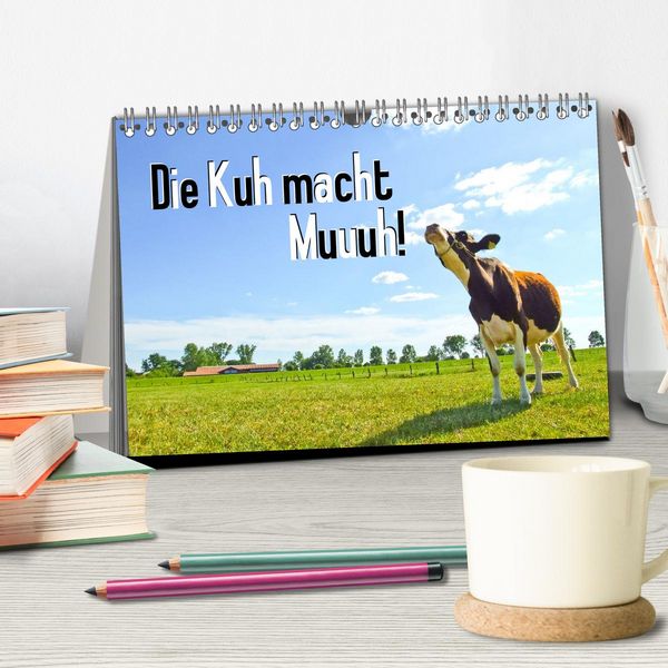 Produktbild: Die Kuh macht Muuuh! (Tischkalender 2026 DIN A5 quer), CALVENDO Monatskalender