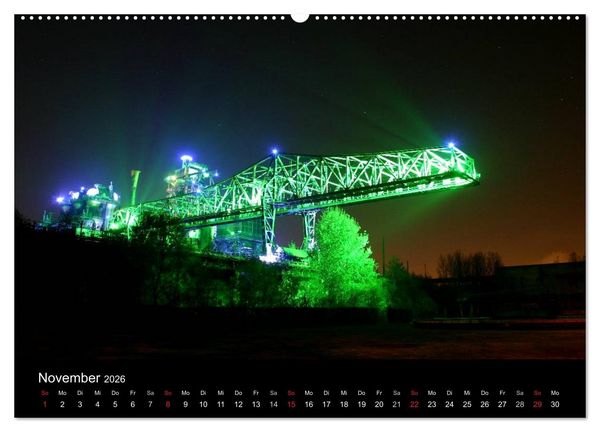 Produktbild: Duisburg Nachtmomente 2026 (Wandkalender 2026 DIN A2 quer), CALVENDO Monatskalender