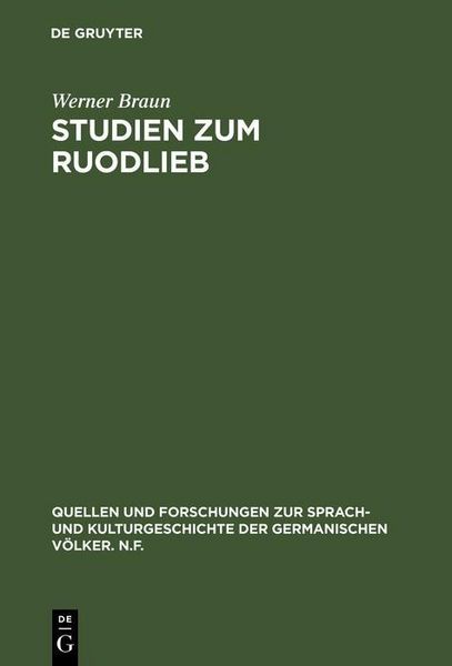 Produktbild: Studien zum Ruodlieb