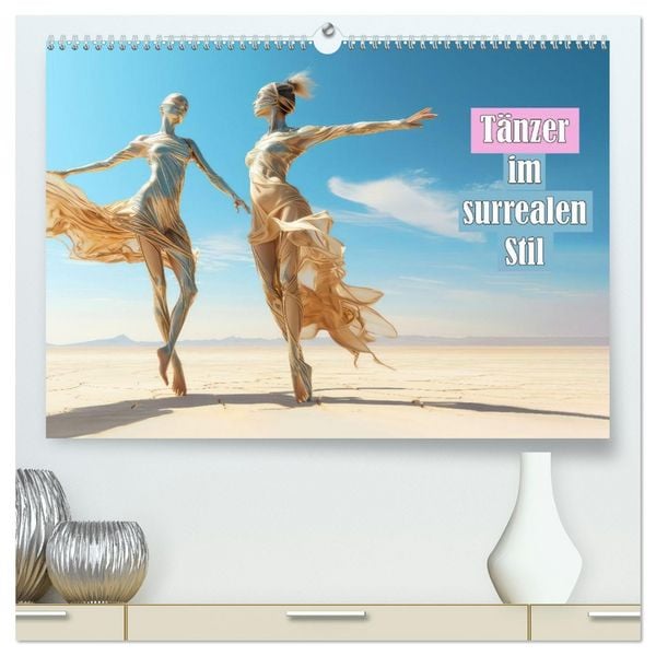 Produktbild: T&auml;nzer im surrealen Stil (hochwertiger Premium Wandkalender 2026 DIN A2 quer), Kunstdruck in Hochglanz