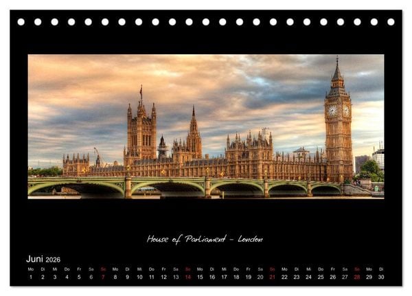 Produktbild: Amazing England - England's sch&ouml;nste Seiten (Tischkalender 2026 DIN A5 quer), CALVENDO Monatskalender