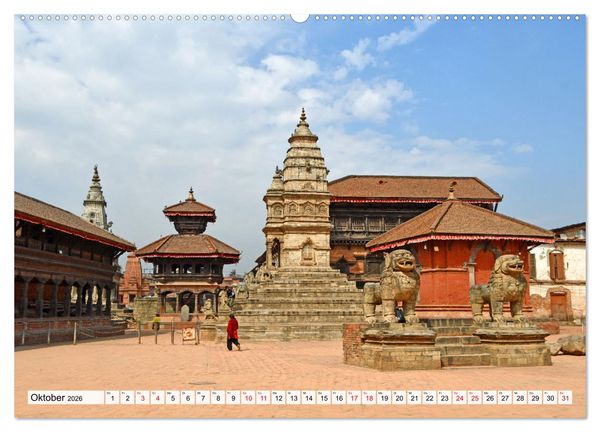 Produktbild: Im Kathmandutal (hochwertiger Premium Wandkalender 2026 DIN A2 quer), Kunstdruck in Hochglanz