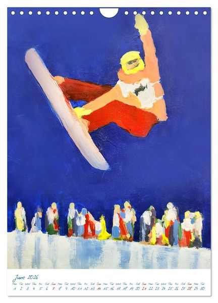 Produktbild: Colourful snowboard power world (Wall Calendar 2026 DIN A4 portrait), CALVENDO 12 Month Wall Calendar