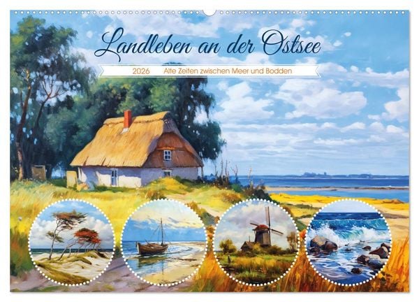 Produktbild: Landleben an der Ostsee - Alte Zeiten zwischen Meer und Bodden (Wandkalender 2026 DIN A2 quer), CALVENDO Monatskalender