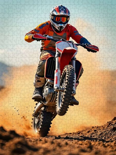 Produktbild: CALVENDO Puzzle Wheelie Power - Motocross pur | 1000 Teile Lege-Gr&ouml;&szlig;e 64x48cm Foto-Puzzle f&uuml;r gl&uuml;ckliche Stunden