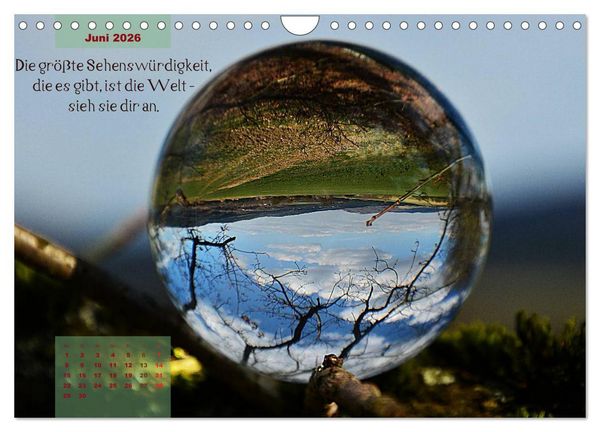 Produktbild: Die Welt in der Kugel (Wandkalender 2026 DIN A4 quer), CALVENDO Monatskalender