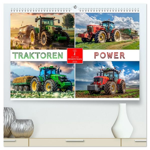 Produktbild: Traktoren Power (hochwertiger Premium Wandkalender 2026 DIN A2 quer), Kunstdruck in Hochglanz