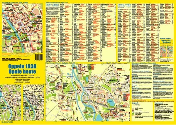 Produktbild: Stadtplan Oppeln 1938/Opole heute