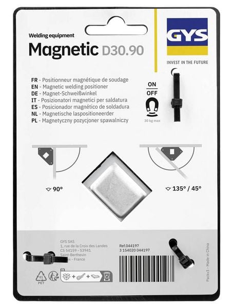 Produktbild: Toparc 044197 Winkelmagnet Magnet-Schwei&szlig;winkel MAGNETIC D30.90