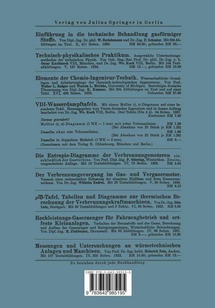 Produktbild: Spezifische W&auml;rme Enthalpie, Entropie und Dissoziation technischer Gase