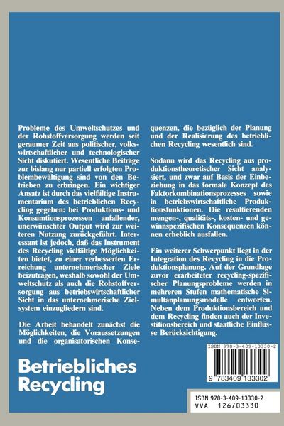 Produktbild: Betriebliches Recycling