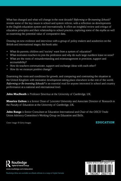 Produktbild: Reforming or Re-inventing Schools?