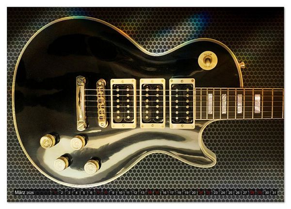 Produktbild: Traumgitarren - the Sound of Rock (Wandkalender 2026 DIN A2 quer), CALVENDO Monatskalender