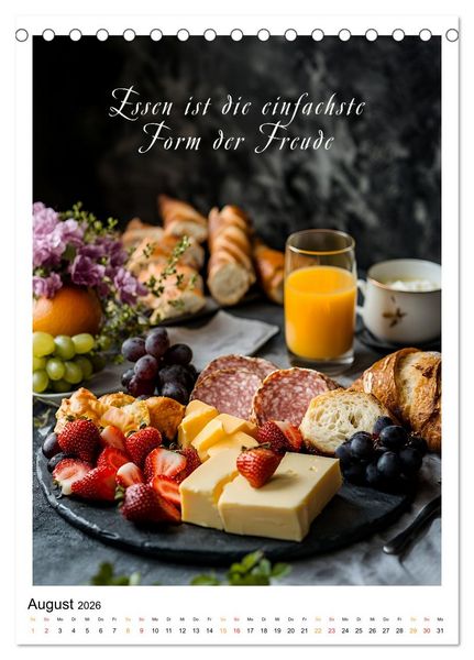 Produktbild: Coole Spr&uuml;che f&uuml;r Gourmets (Tischkalender 2026 DIN A5 hoch), CALVENDO Monatskalender