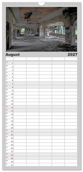 Produktbild: Familienplaner 2027 - Lost Places in Deutschland mit 5 Spalten (Wandkalender, 21 x 45 cm) CALVENDO