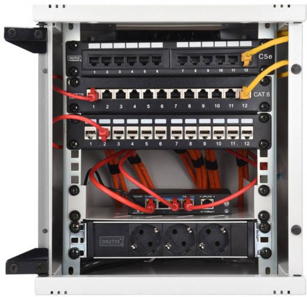 Produktbild: Digitus DN-10-05U-1 10 Zoll Wandgeh&auml;use 6 HE Lichtgrau (RAL 7035)
