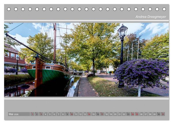 Produktbild: Papenburg-Panorama (Tischkalender 2026 DIN A5 quer), CALVENDO Monatskalender