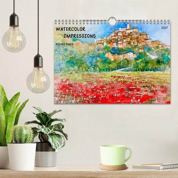 Produktbild: WATERCOLOR IMPRESSIONS (Wall Calendar 2027 DIN A4 landscape), CALVENDO 12 Month Wall Calendar