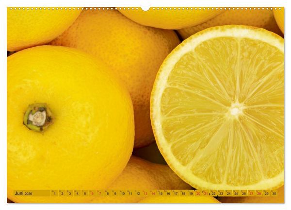 Produktbild: GELB - Gem&uuml;se und Obst - Sonnengereift (hochwertiger Premium Wandkalender 2026 DIN A2 quer), Kunstdruck in Hochglanz