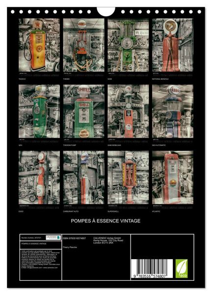 Produktbild: POMPES &Agrave; ESSENCE VINTAGE (Calendrier mural 2026 DIN A4 horizontal), CALVENDO calendrier mensuel