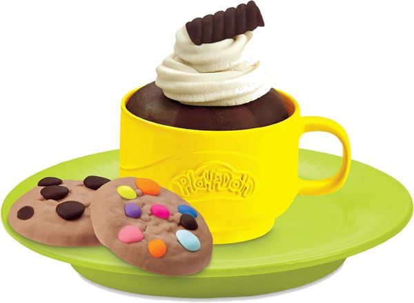 Produktbild: Hasbro F58365L0 - Play-Doh Kitchen, Knetspa&szlig; Caf&eacute; mit 20 Accessoires und 8 Dosen, Knete-Spielset