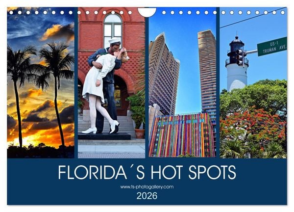 Florida Spots II (Wandkalender 2026 DIN A4 quer), CALVENDO Monatskalender