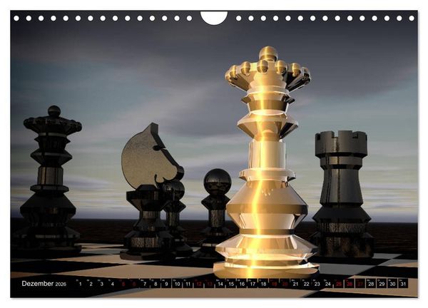 Produktbild: SCHACH - Spiel der K&ouml;nige (Wandkalender 2026 DIN A4 quer), CALVENDO Monatskalender