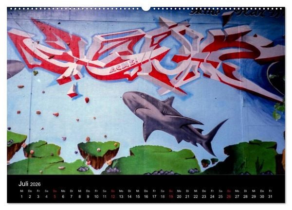 Produktbild: Graffiti - Kunst aus der Dose (Wandkalender 2026 DIN A2 quer), CALVENDO Monatskalender