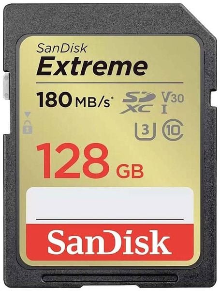 SanDisk Extreme PLUS SDXC-Karte 128GB UHS-I stoßsicher, Wasserdicht