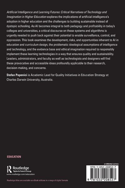 Produktbild: Artificial Intelligence and Learning Futures