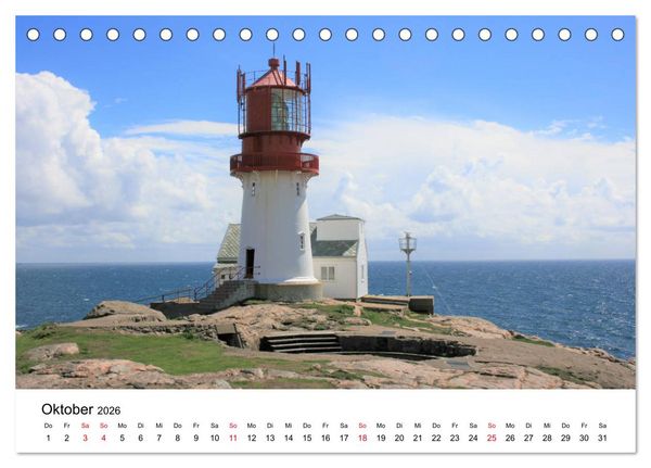Produktbild: S&uuml;dnorwegen - von Kristiansand bis Stavanger (Tischkalender 2026 DIN A5 quer), CALVENDO Monatskalender