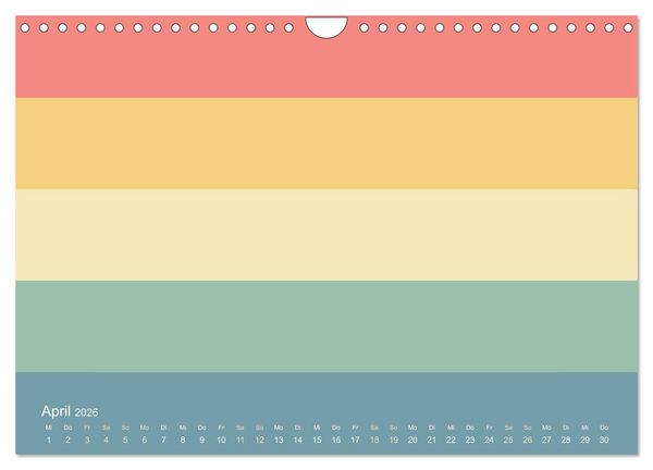 Produktbild: 70er Jahre Bastelkalender - DIY Kreativ-Kalender zum Selbstgestalten (Wandkalender 2026 DIN A4 quer), CALVENDO Monatskalender