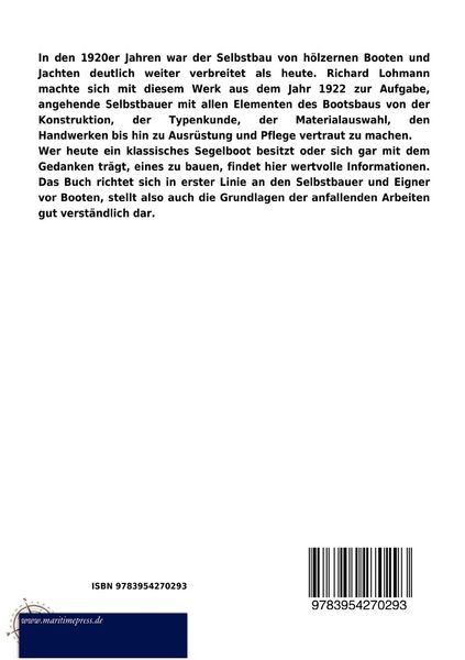 Produktbild: Bootskonstruktion, Bootsbau, Bootstypen